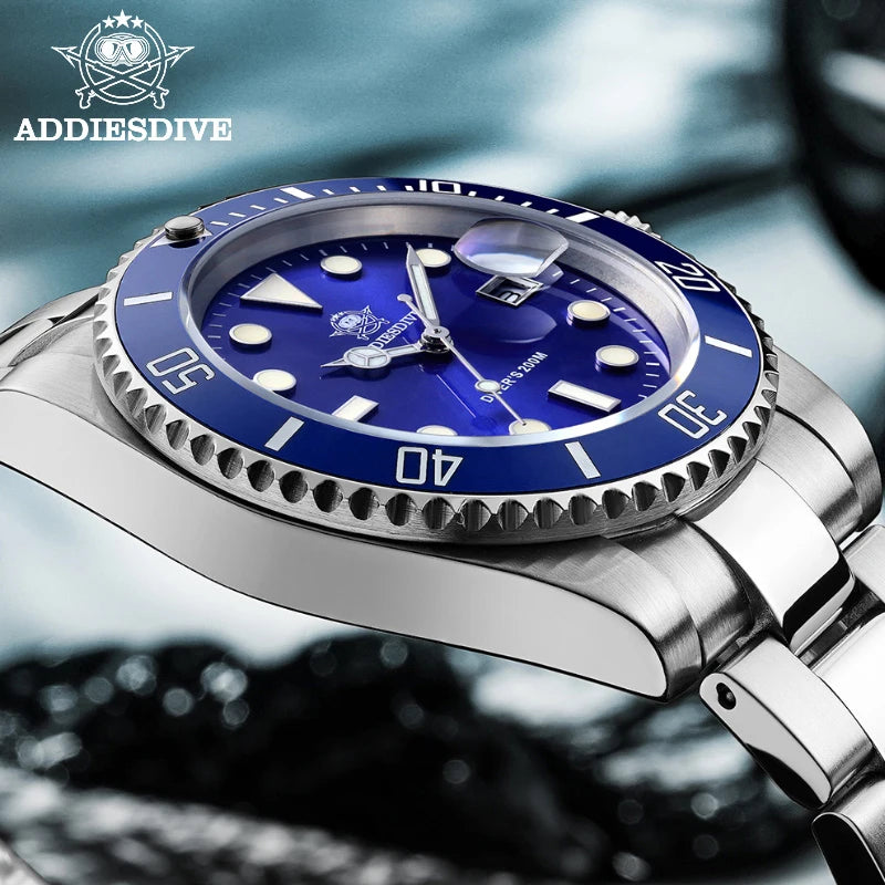 Pacific Dive Stainless Steel Men's Business Quartz Watch
