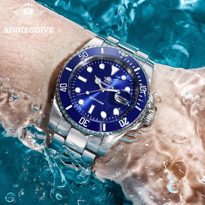 Pacific Dive Stainless Steel Men's Business Quartz Watch