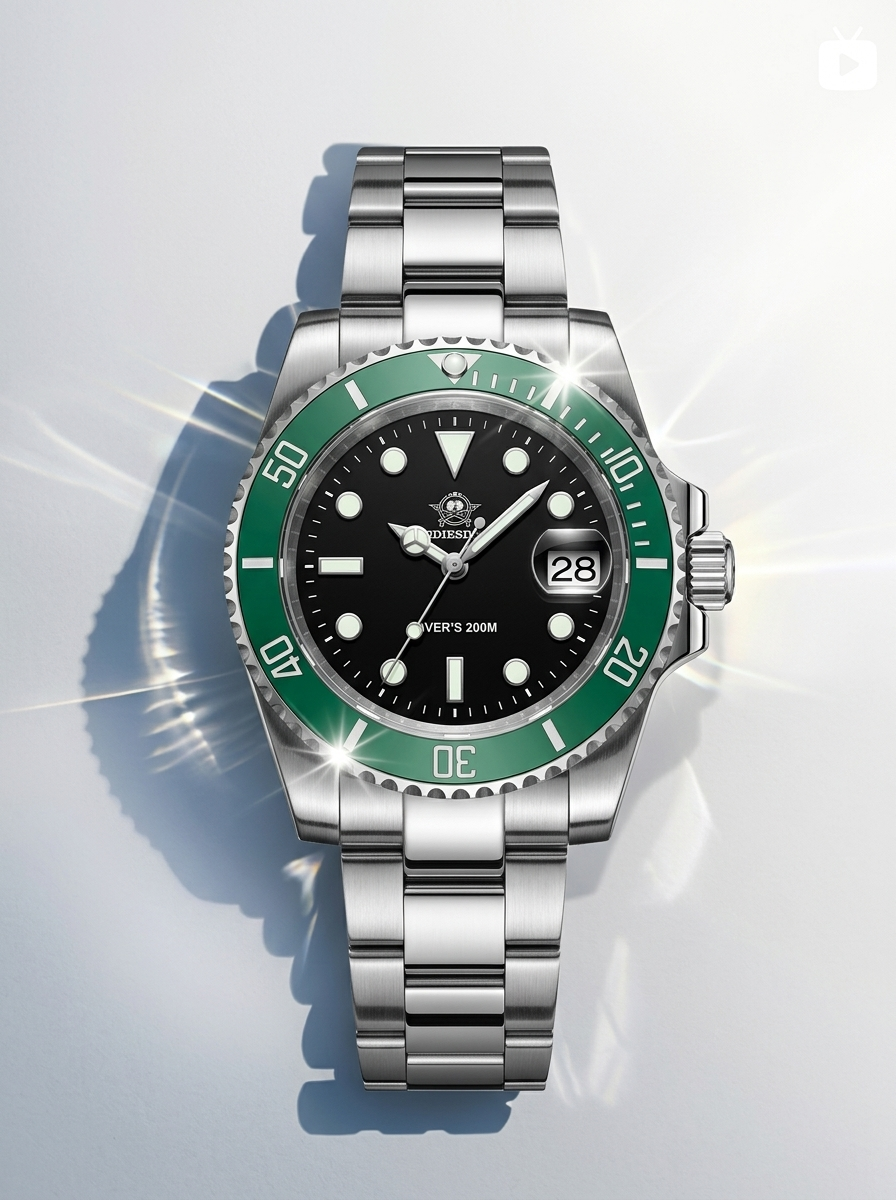 Pacific Dive MY-H3-2QZ 200m Luxury Quartz Diver Watch